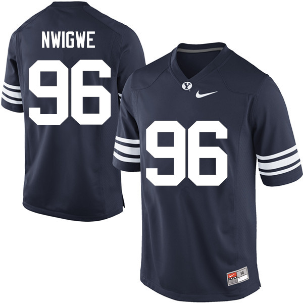 Men #96 JJ Nwigwe BYU Cougars College Football Jerseys Sale-Navy - Click Image to Close